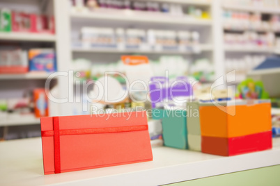 Close up of shelves of drugs