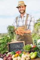 Farmer selling his organic produce