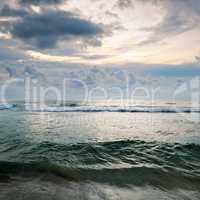 seascape on background of cloudy sky