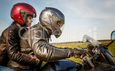 Bikers on the road