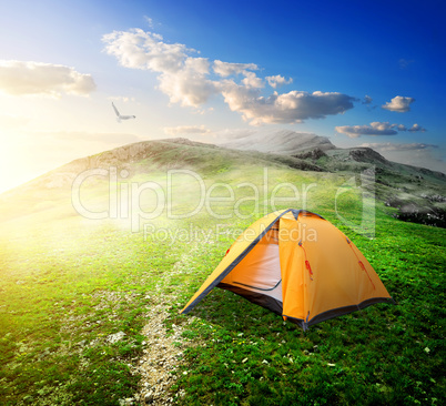 Tent in valley