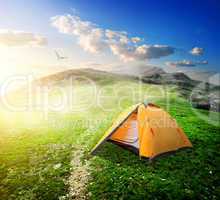 Tent in valley
