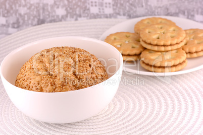 sweet cake on white plate