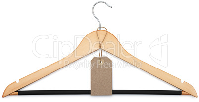 coat hanger and blank price tag
