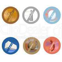 Stickers for allergen free products