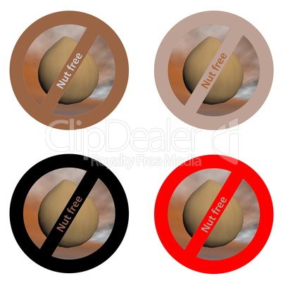 Stickers for nut free products