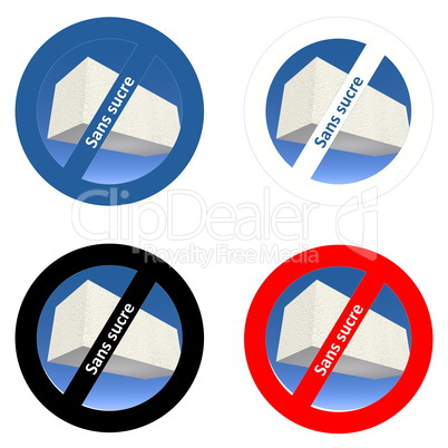 French stickers for sugar free products