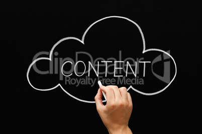 Content Cloud Concept Blackboard