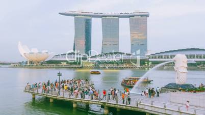 time lapse of Singapore Marina Bay