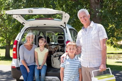 Grandparents going on road trip with grandchildren