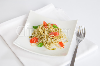 spaghetti plate