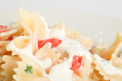 Farfalle as close up