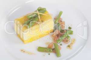 Smoked trout on mousse