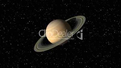 Digital Animation of the Planet Saturn