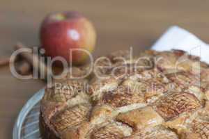 Apple cake with cinnamon