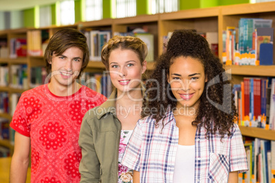 college students in the library