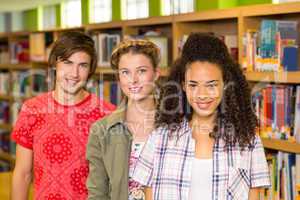 college students in the library