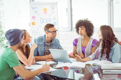 Fashion students working as a team