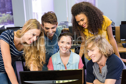 College students using computer College students using computer