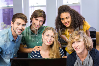 College students using computer College students using computer