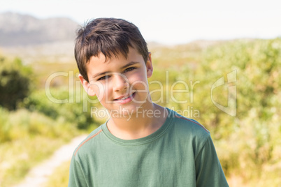 Little boy in the countryside