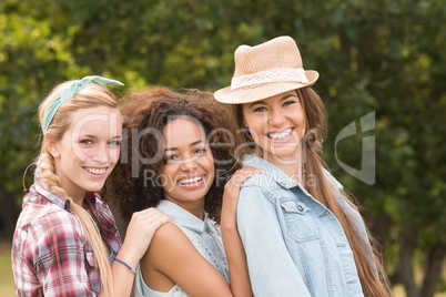 Happy friends in the park