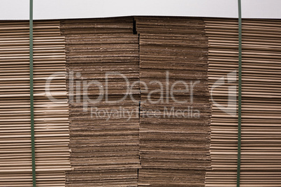 Close up of a stack of cardboard