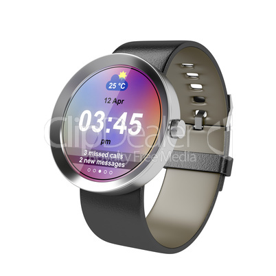 Silver smart watch