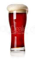 Froth on red beer