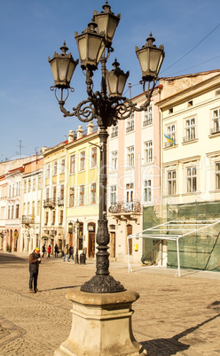 Street lamp in Lviv .