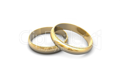 Gold wedding rings.