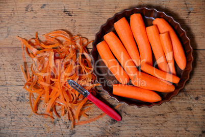 geschälte Möhren Karotten