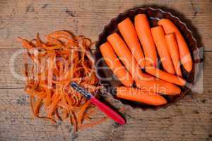 geschälte Möhren Karotten