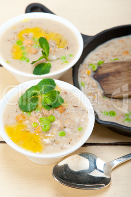 Hearty Middle Eastern Chickpea and Barley Soup