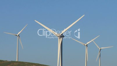Wind turbines clean energy