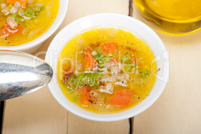 Syrian barley broth soup Aleppo style