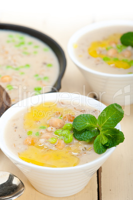 Hearty Middle Eastern Chickpea and Barley Soup