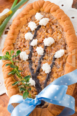 Polish Mazurek decorated for Easter