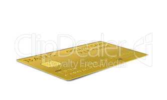 yellow credit card isolated