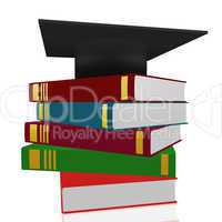 Books with doctoral cap