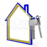 Key with house