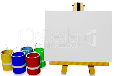 Easel with picture