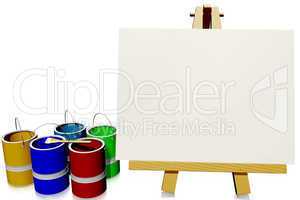 Easel with picture
