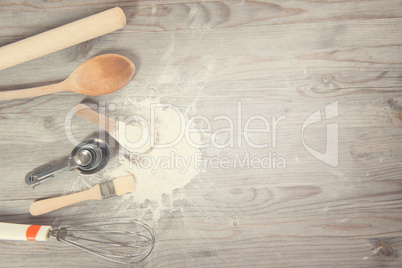 Baking utensils with copy space