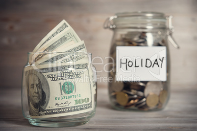 Financial concept with holiday label.