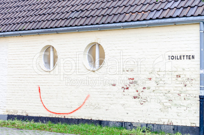 Spray painted Smiley