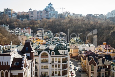 Vozdvizhenka elite district in Kiev, Ukraine