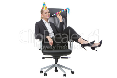 businesswoman during a party
