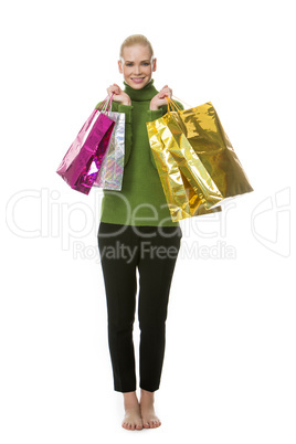 woman with bags