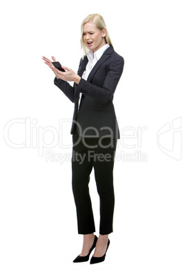 businesswoman with mobile phone